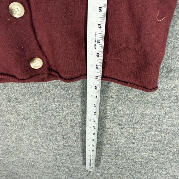 New Member's Mark Cardigan Women M Medium Red Button Up V-Neck Long Sleeve - Picture 8 of 8